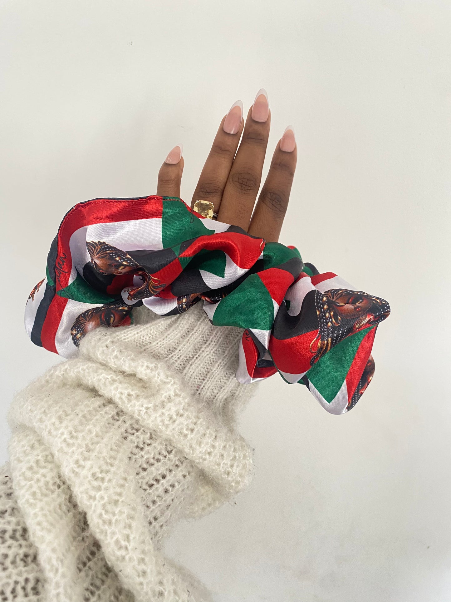African & Caribbean Satin XL Scrunchies