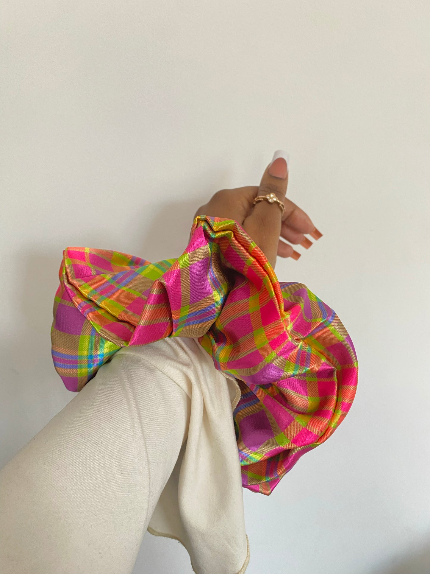 Madras XL Satin Scrunchie
