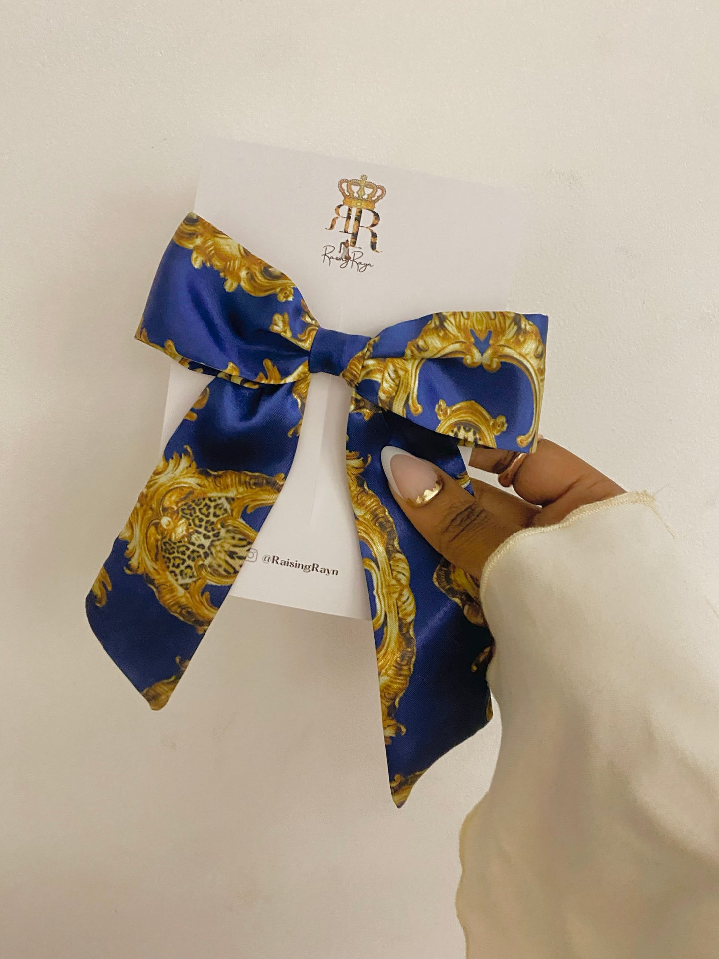 Oops Autumn Damask LongTail Bows