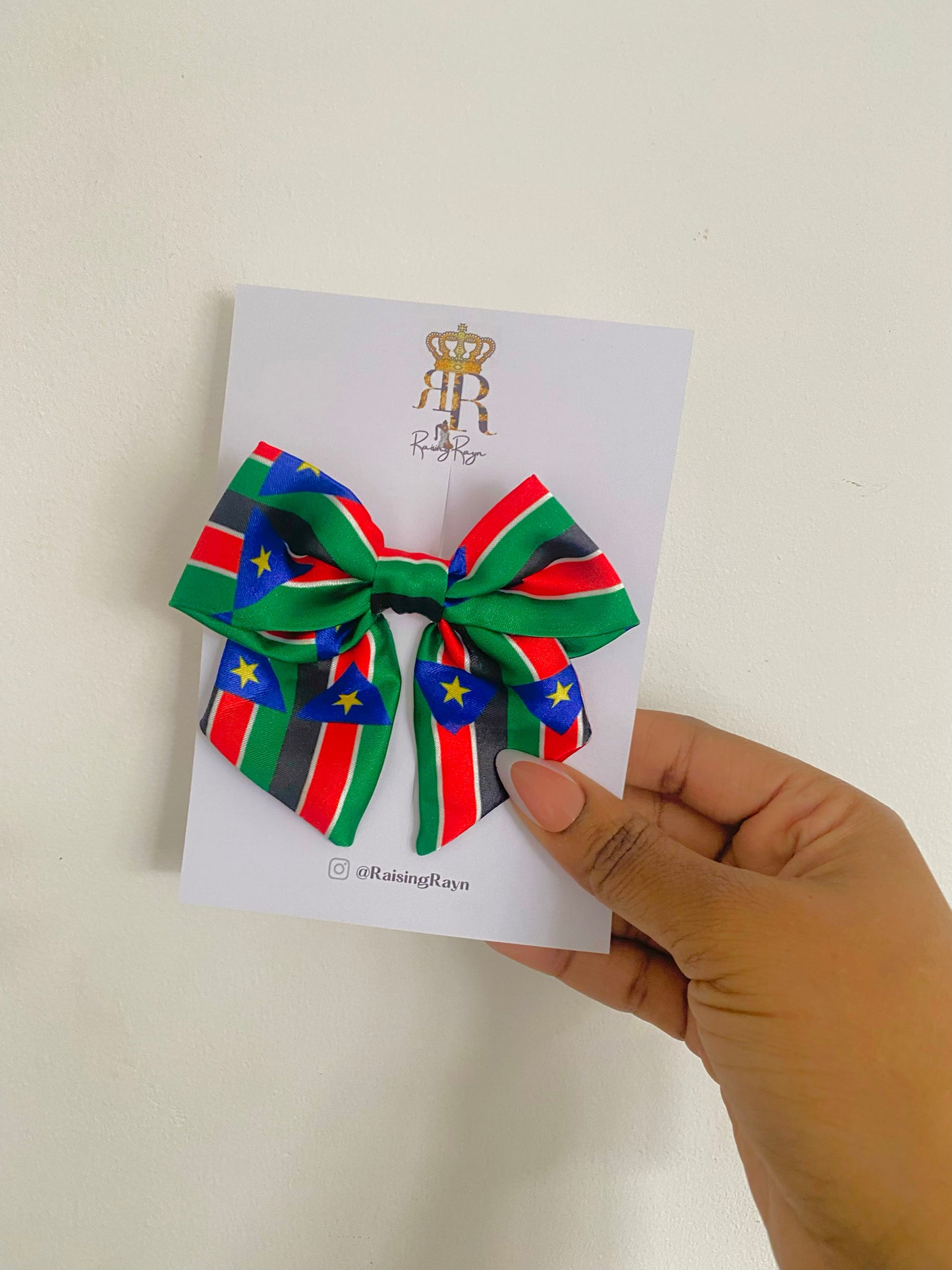 African & Caribbean Satin Mini Bow Hair Clips