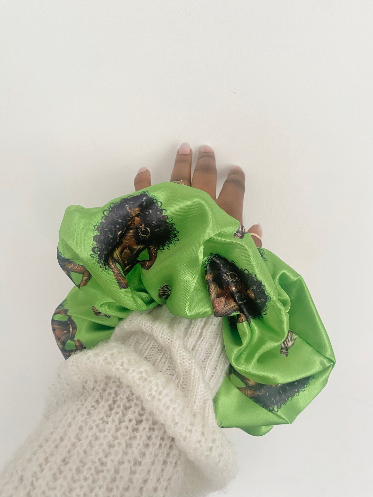 Ayanna Neon Queen Satin Scrunchie