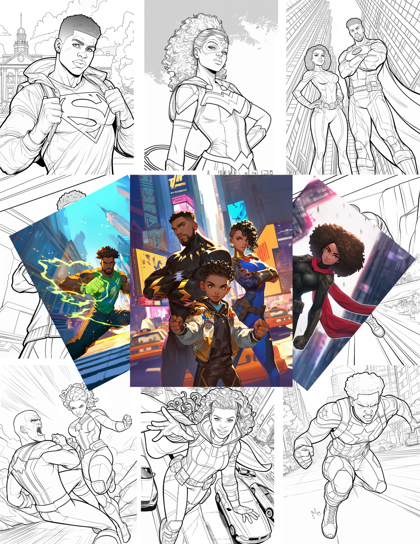 Black Super Hero Colouring Book Vol 1. Download