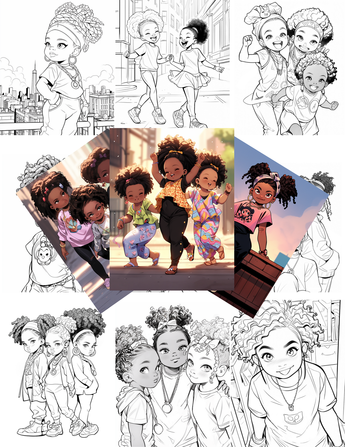 Black Kids Colouring Book Download