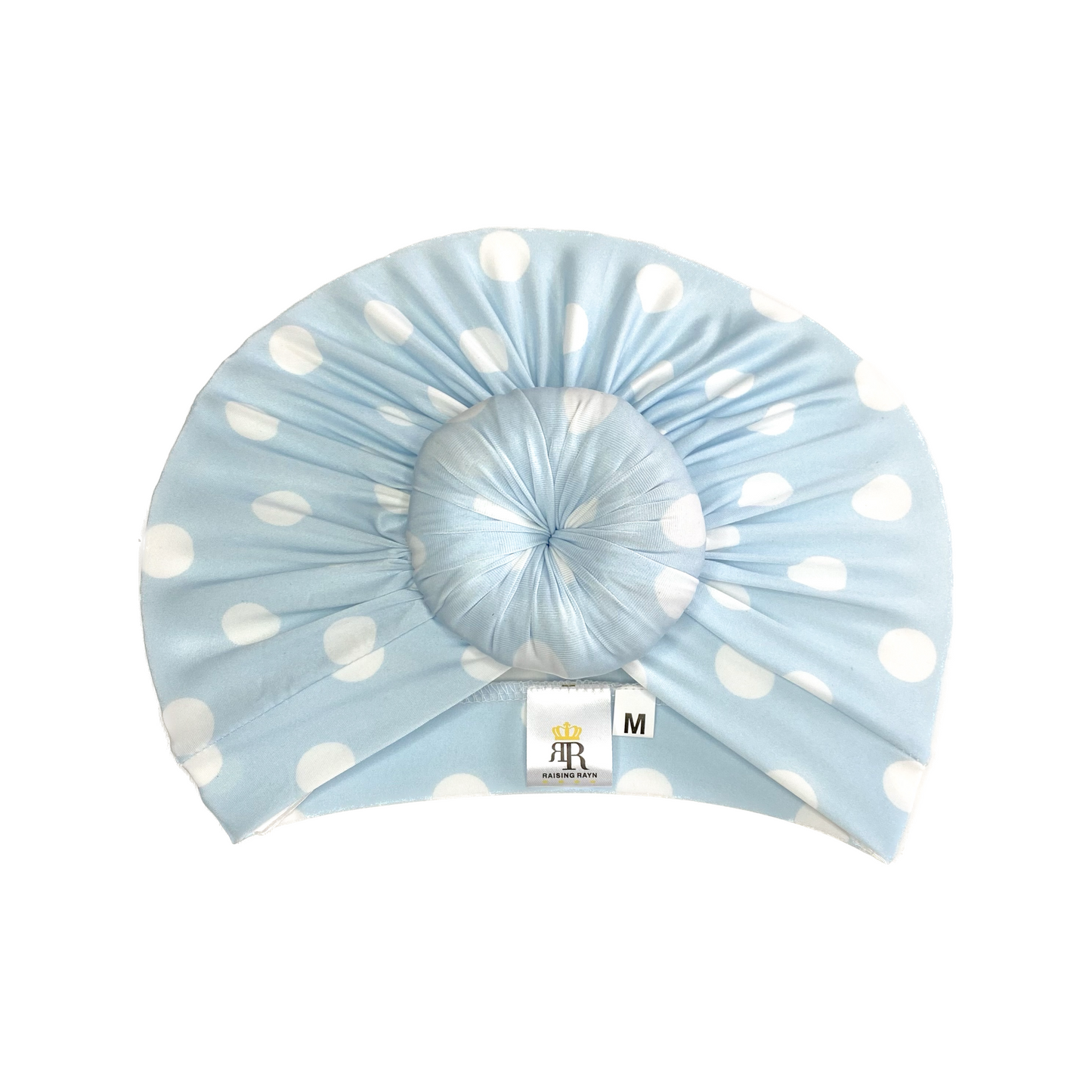 Blue Polka Dot Headwrap