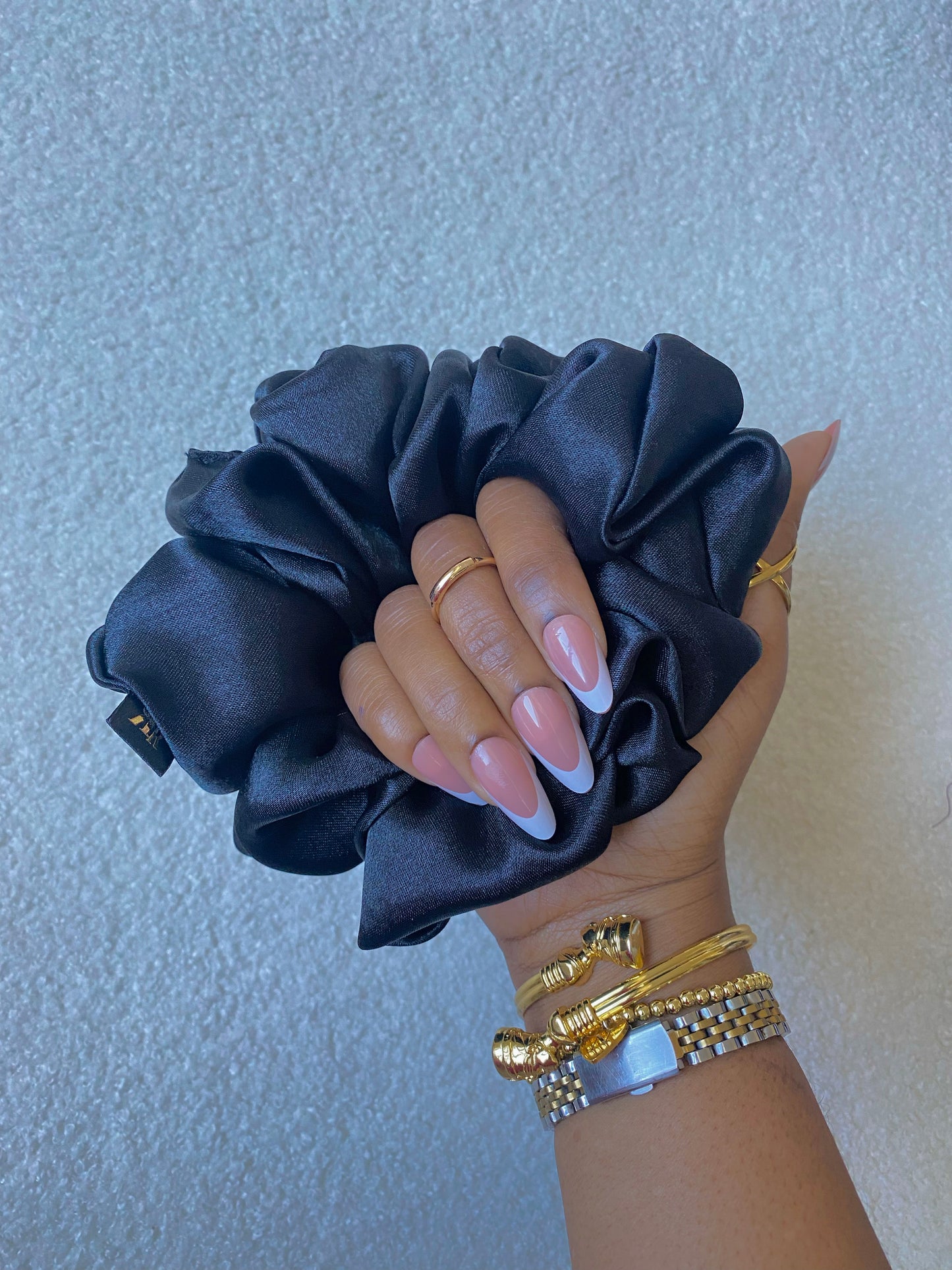 Plain XL Premium Satin Scrunchies