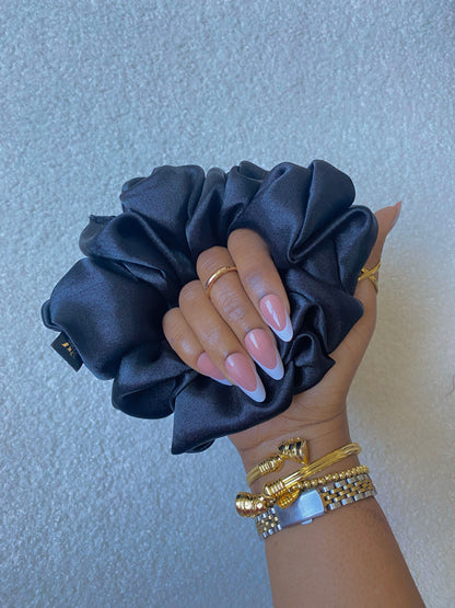 Plain XL Premium Satin Scrunchies