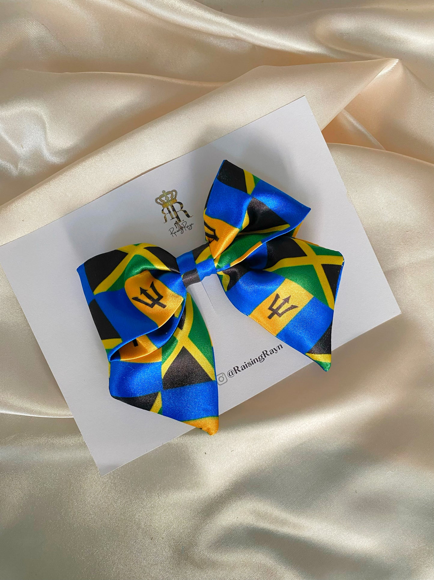 PRE - ORDER Dual Heritage African & Caribbean Satin mini Bows