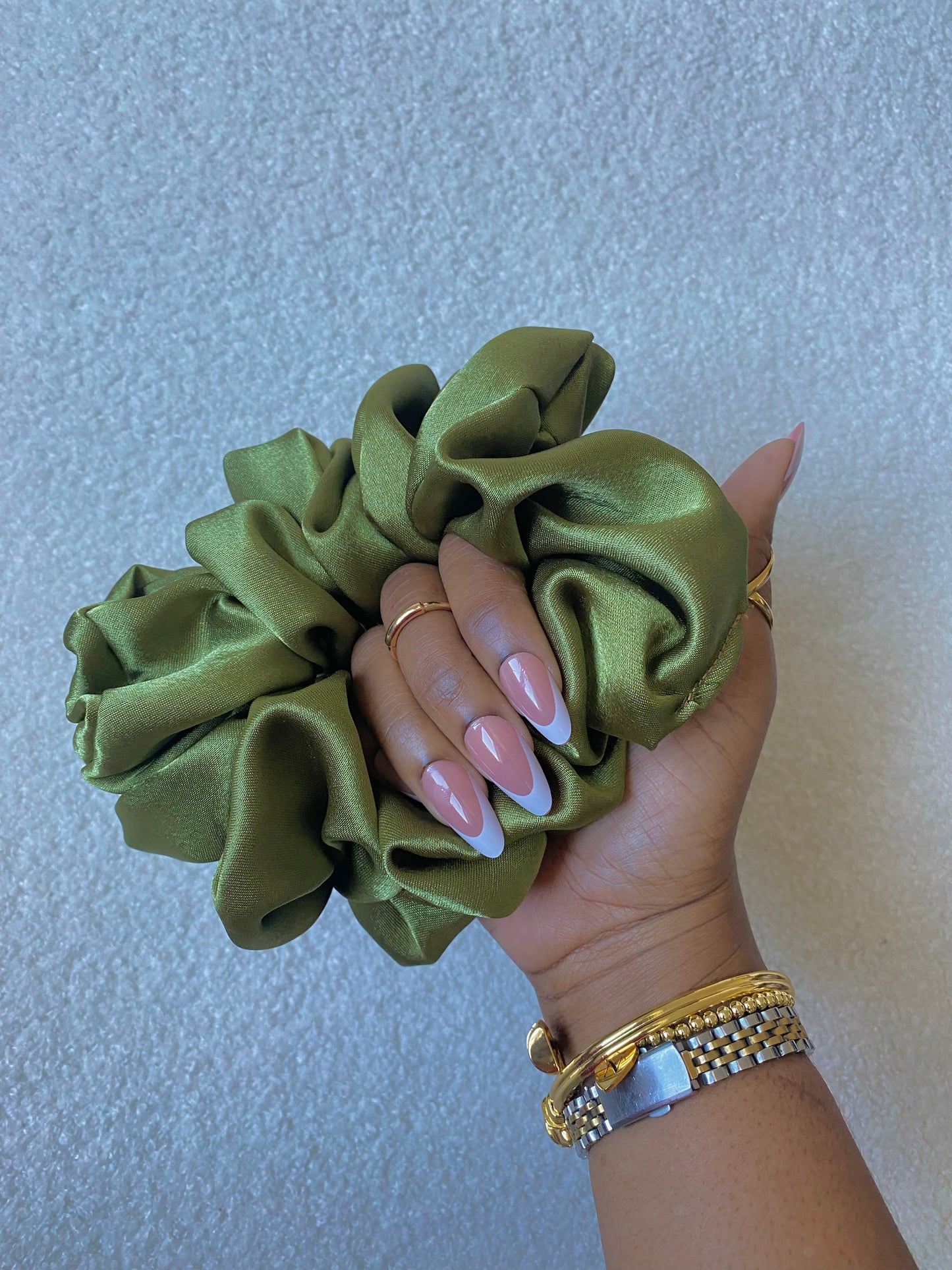 Plain XL Premium Satin Scrunchies