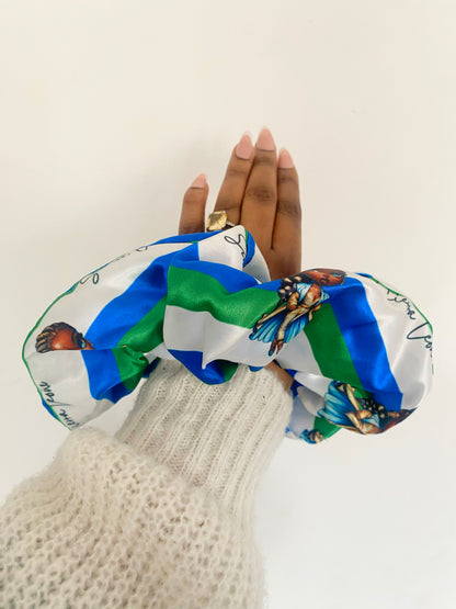African & Caribbean Satin  XL Scrunchies
