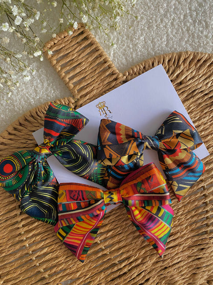 African Print Mini Bows