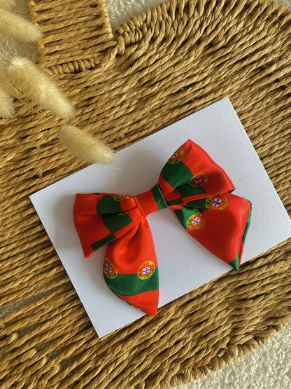 World Cup Satin Mini Bow Hair Clips