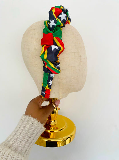African & Caribbean Satin Scrunchie Headband