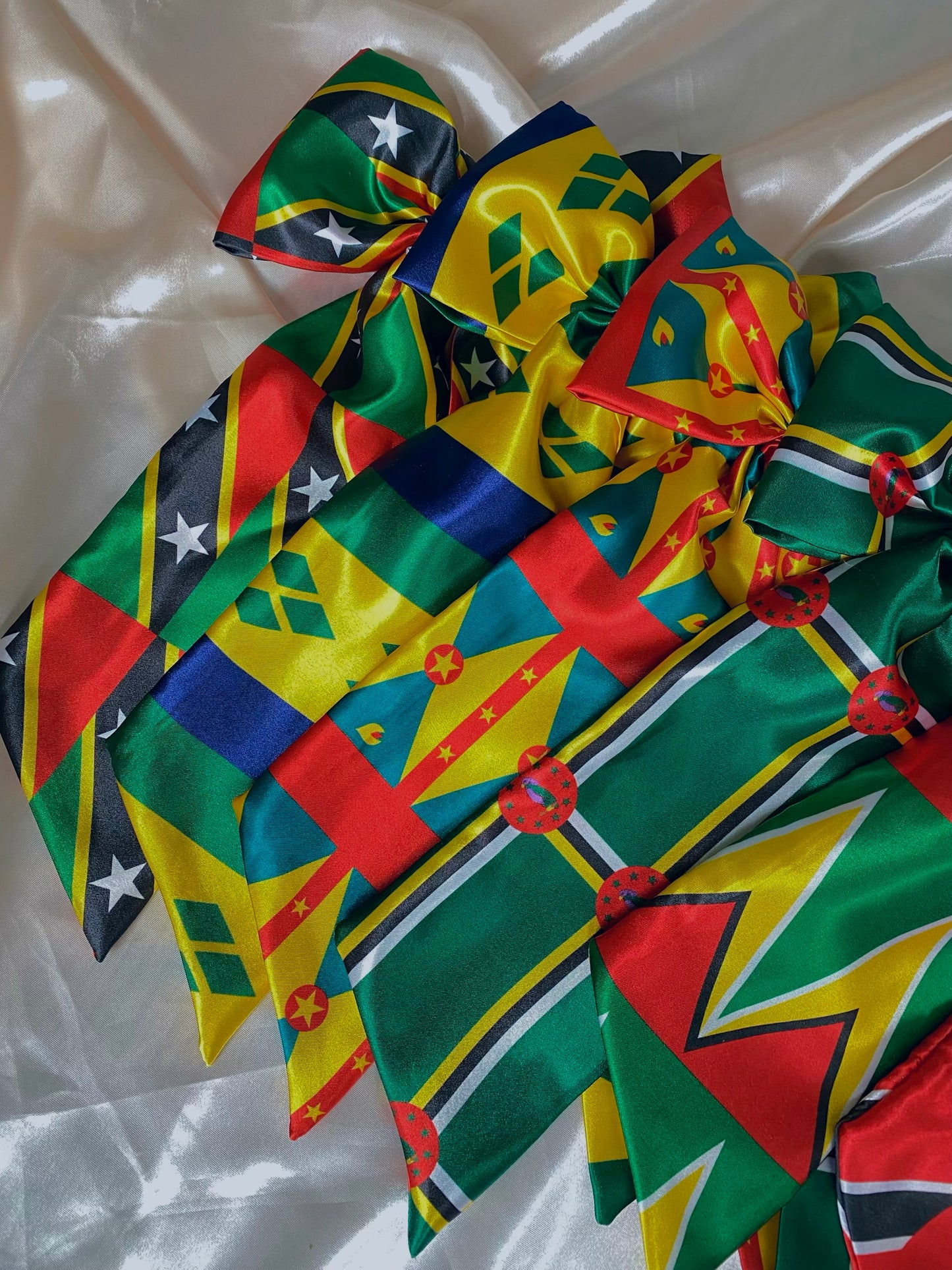 African & Caribbean Satin Hair Bows