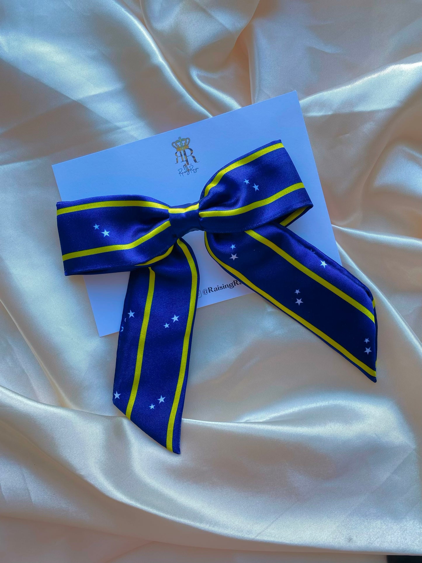 African & Caribbean Satin LongTail Mini Bow Hair Clips