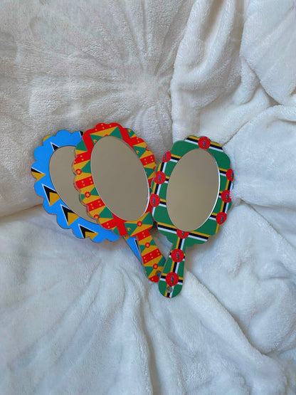 African/Caribbean Handheld Mirror