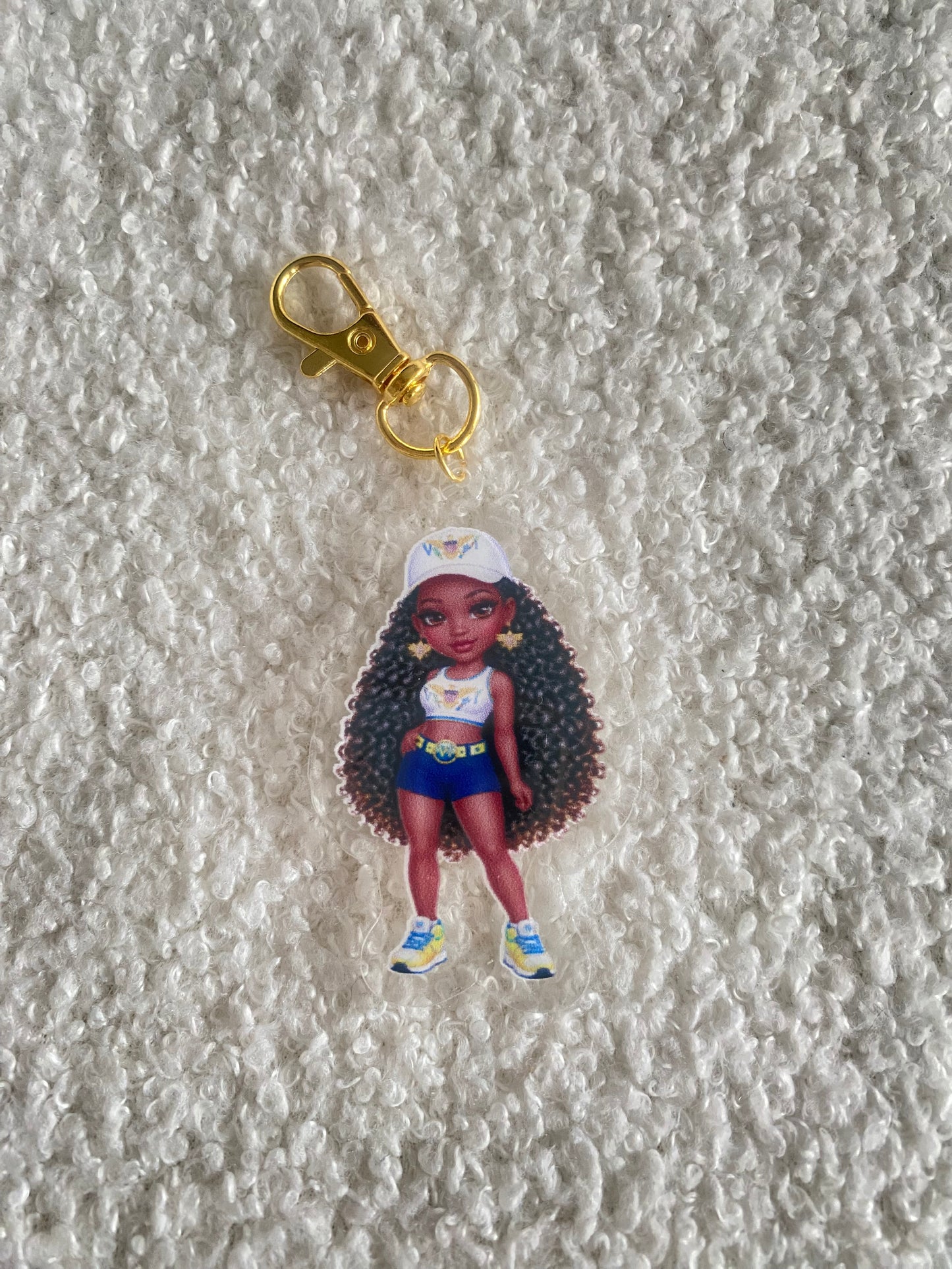 Flag Girl Keychains
