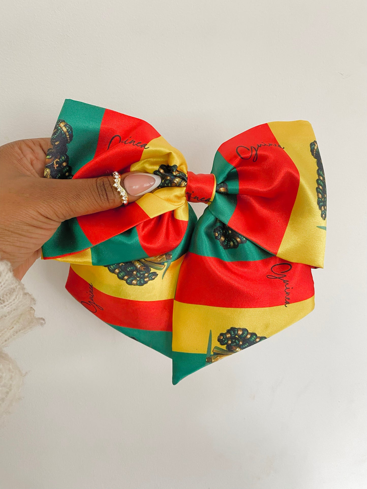 African & Caribbean Satin Bow Hair Clips