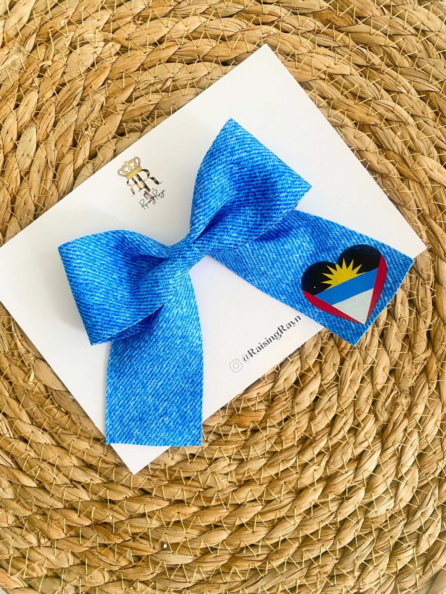 African/Caribbean Denim Bows