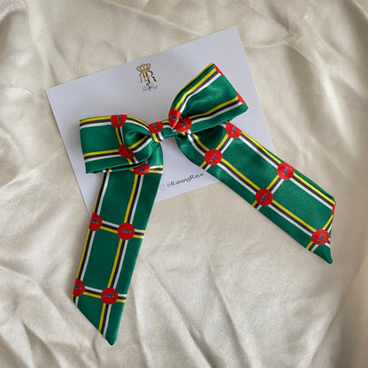 African & Caribbean Satin LongTail Mini Bow Hair Clips