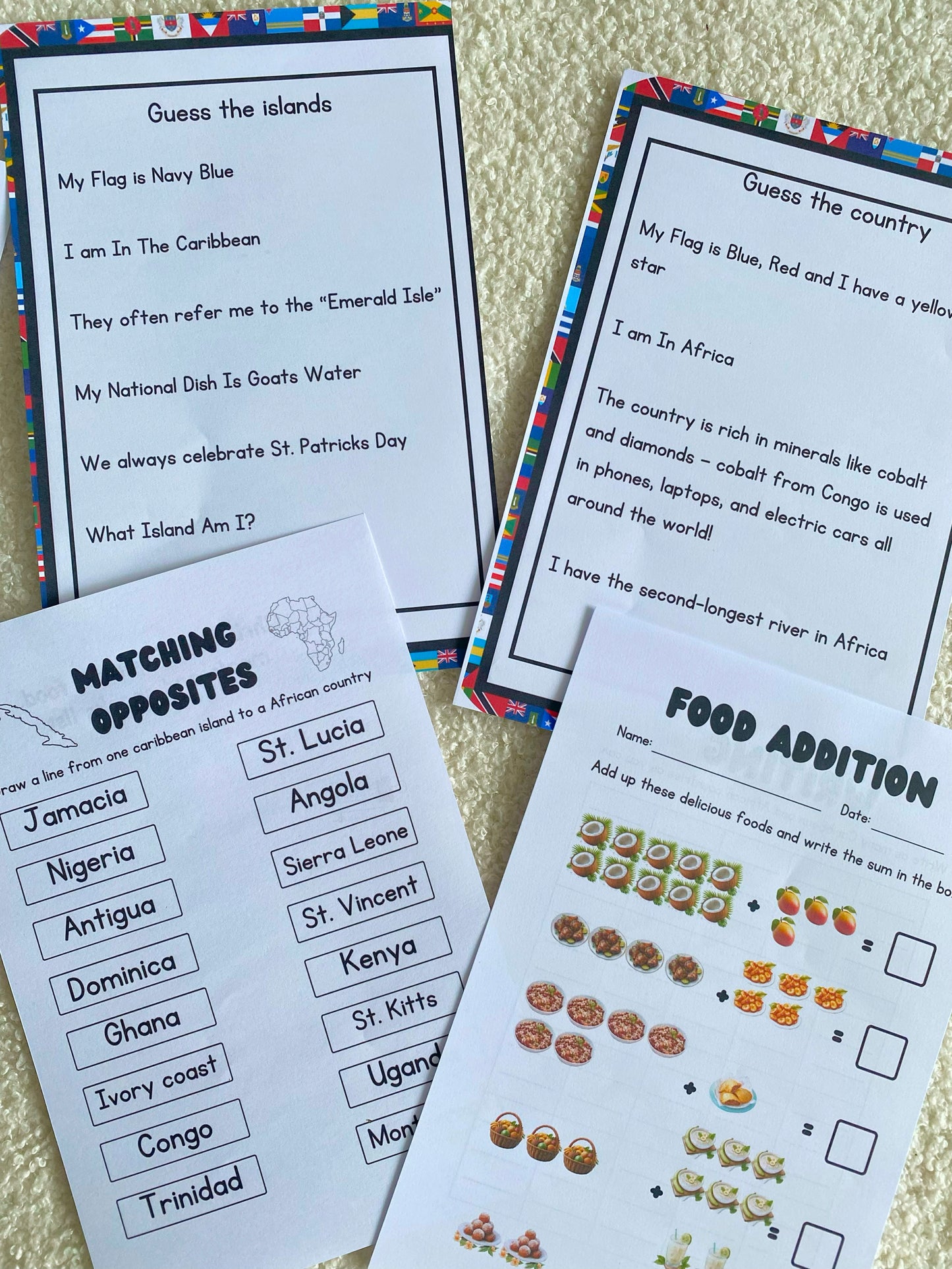 Fun Activities Booklet (loose sheets)
