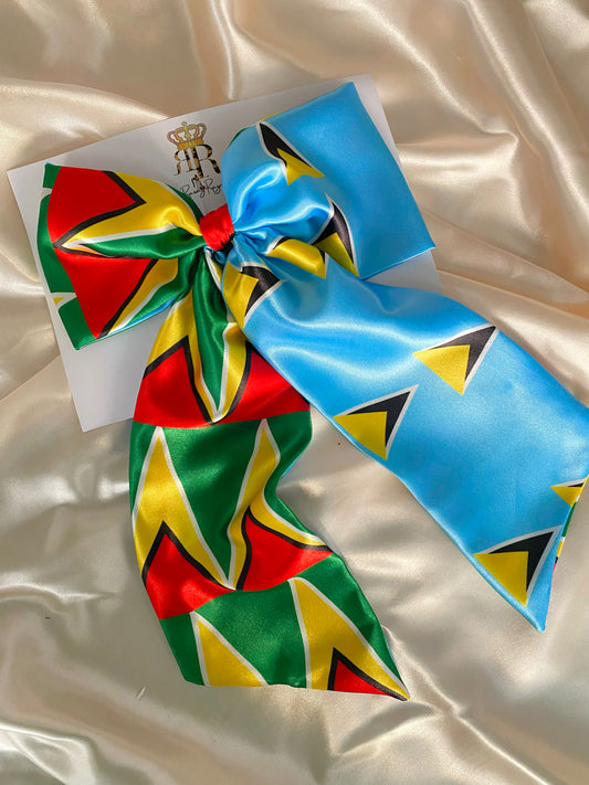 PRE - ORDER Dual Heritage African & Caribbean Satin XL Bows