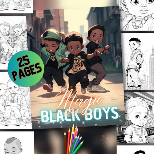 Magic Black Boys Colouring Book Download