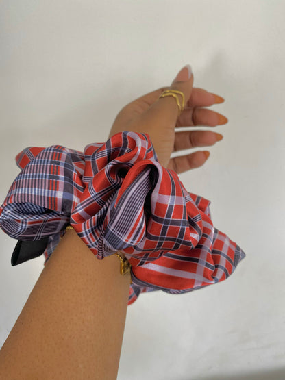 Madras XL Satin Scrunchie