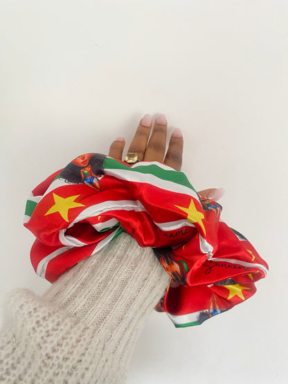 African & Caribbean Satin  XL Scrunchies