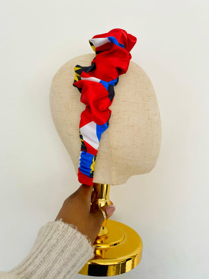 African & Caribbean Satin Scrunchie Headband