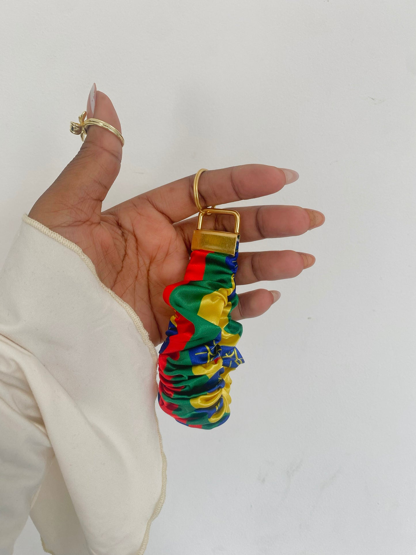 African/ Caribbean Scrunchie Wrislets (Keyring)