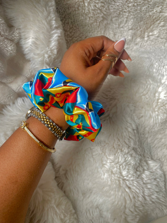 PRE - ORDER Dual - Heritage African & Caribbean Regular Satin Scrunchie