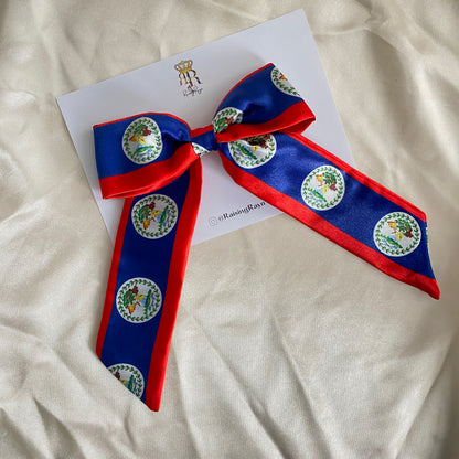 African & Caribbean Satin LongTail Mini Bow Hair Clips