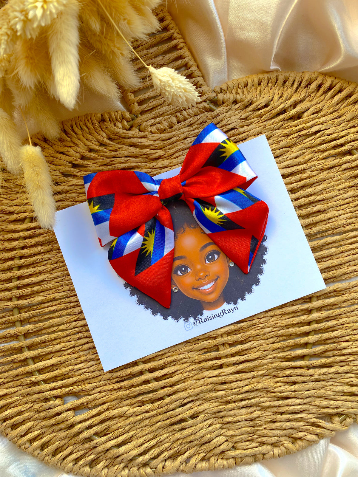 PLAIN African & Caribbean Satin Mini Bow Hair Clips