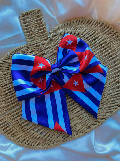 African & Caribbean PLAIN Satin Bow Hair Clips