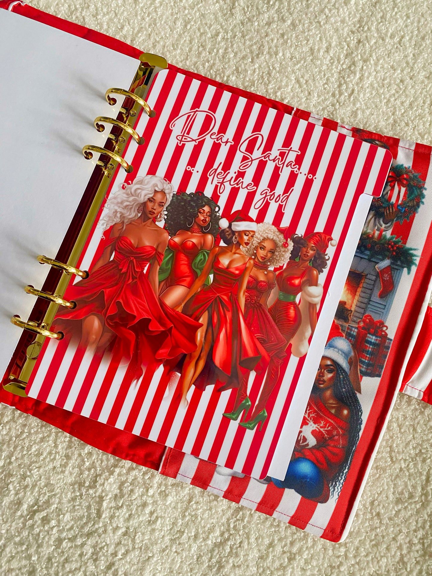 Christmas 6-ring Binder Inserts/ Dashboards and Envelopes