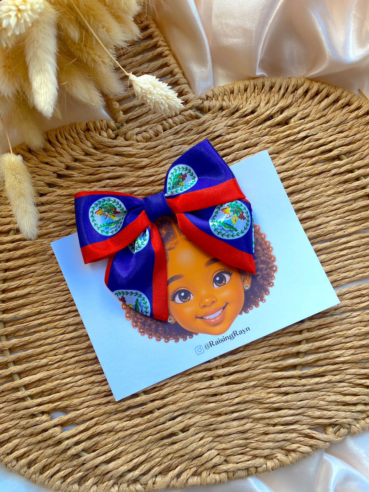 PLAIN African & Caribbean Satin Mini Bow Hair Clips