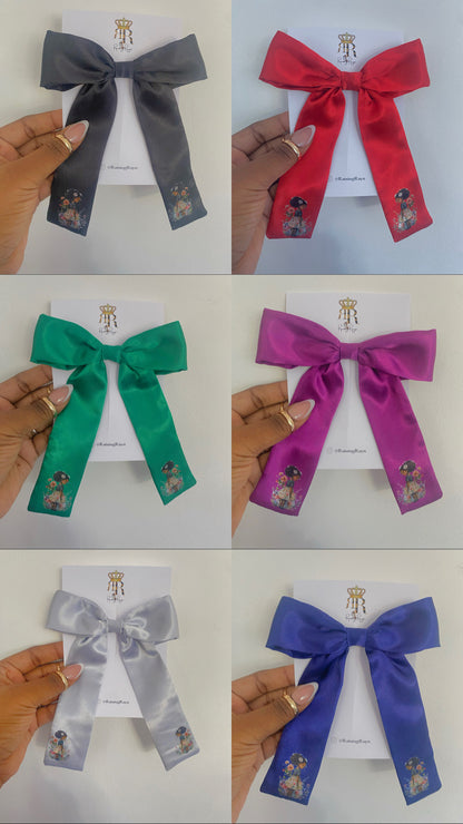 Lit & Crafty Satin long tail bows
