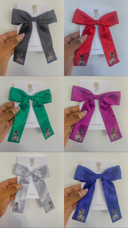 Lit & Crafty Satin long tail bows