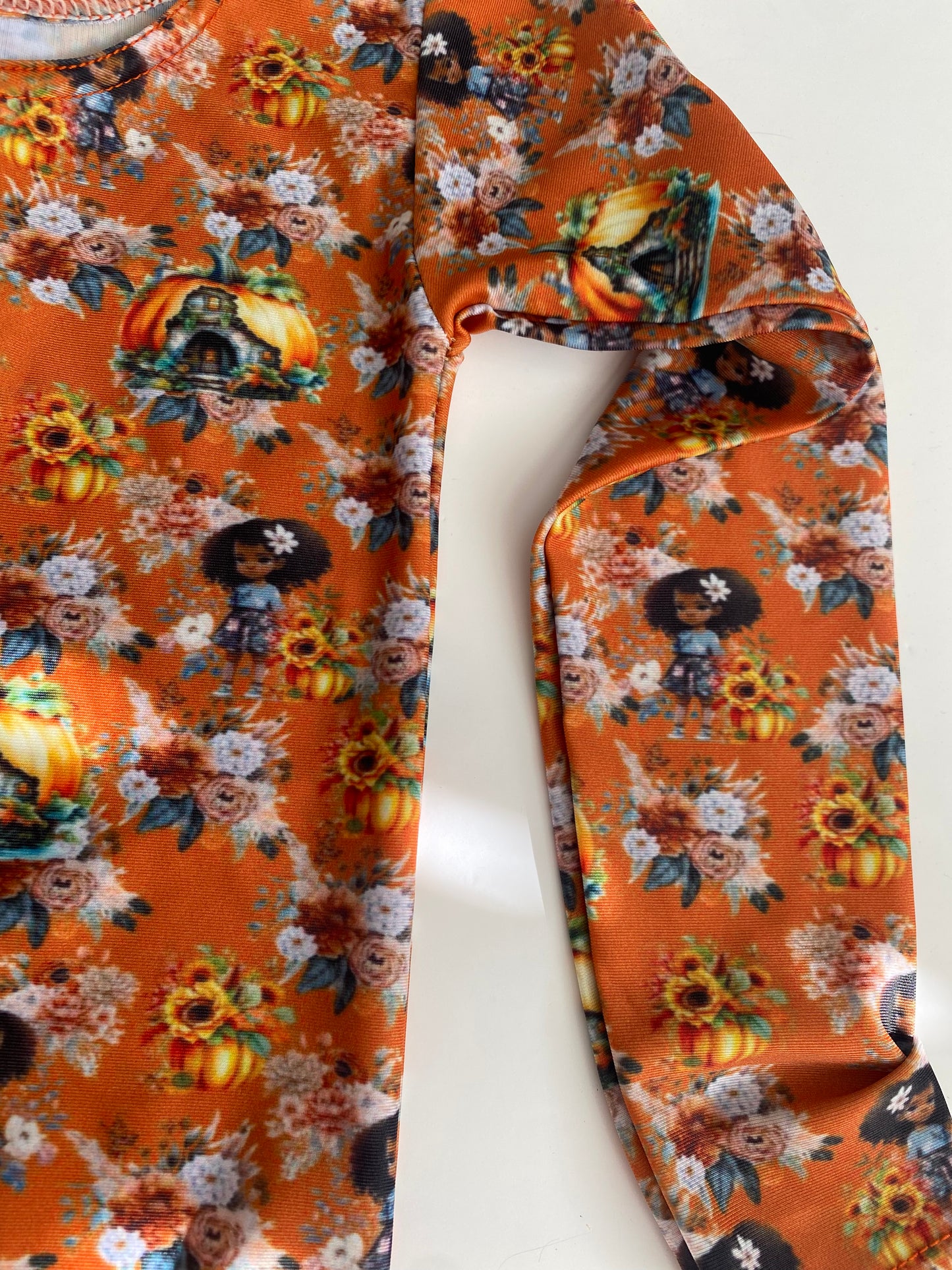 Pumpkin girl  longsleeve bodysuit