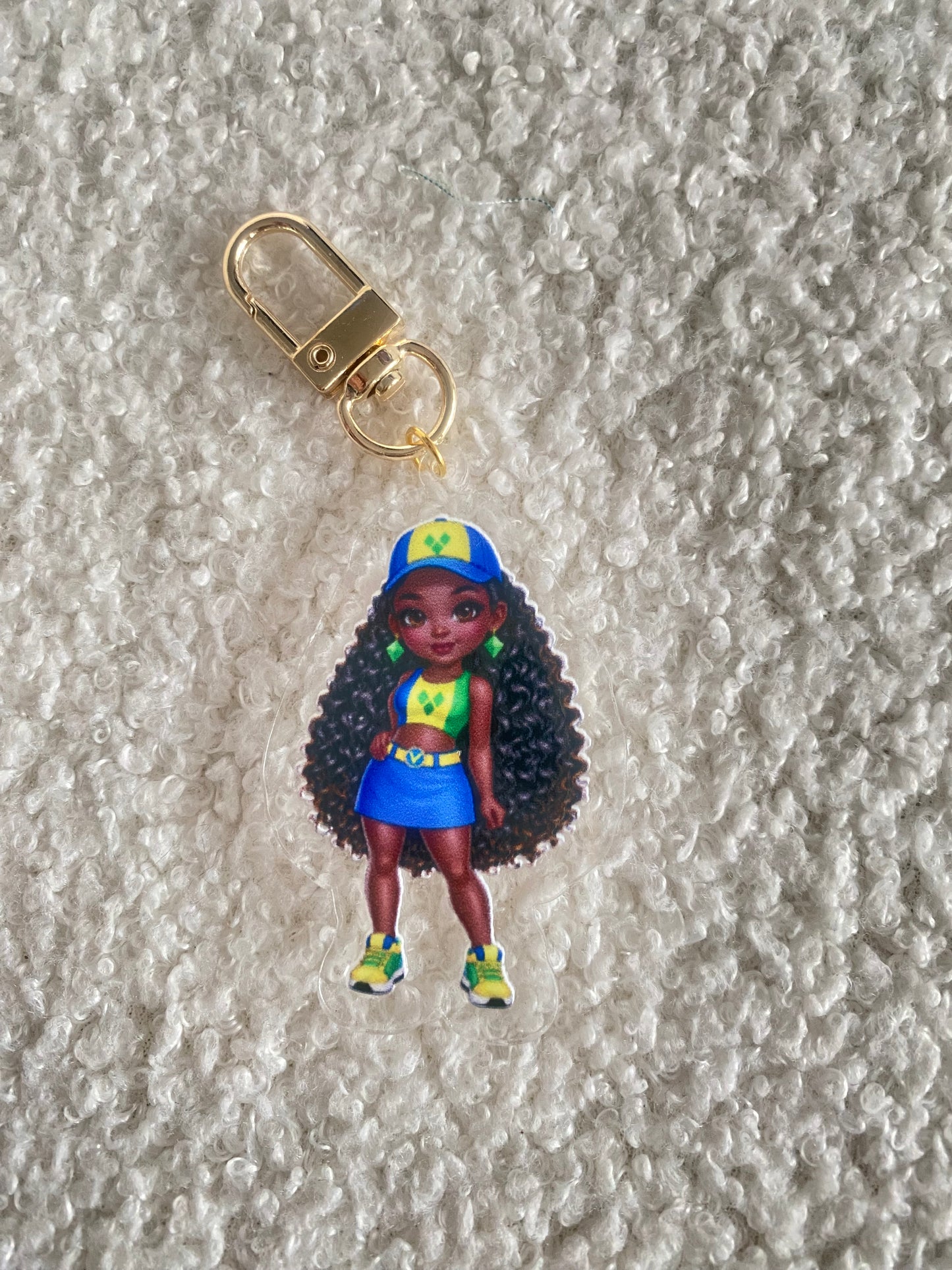 Flag Girl Keychains