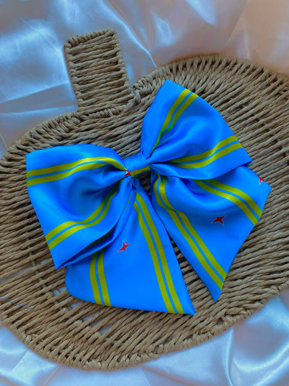 African & Caribbean PLAIN Satin Bow Hair Clips