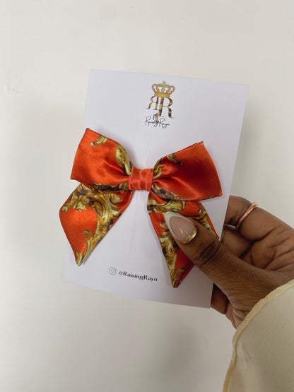 Autumn Damask Mini Bows