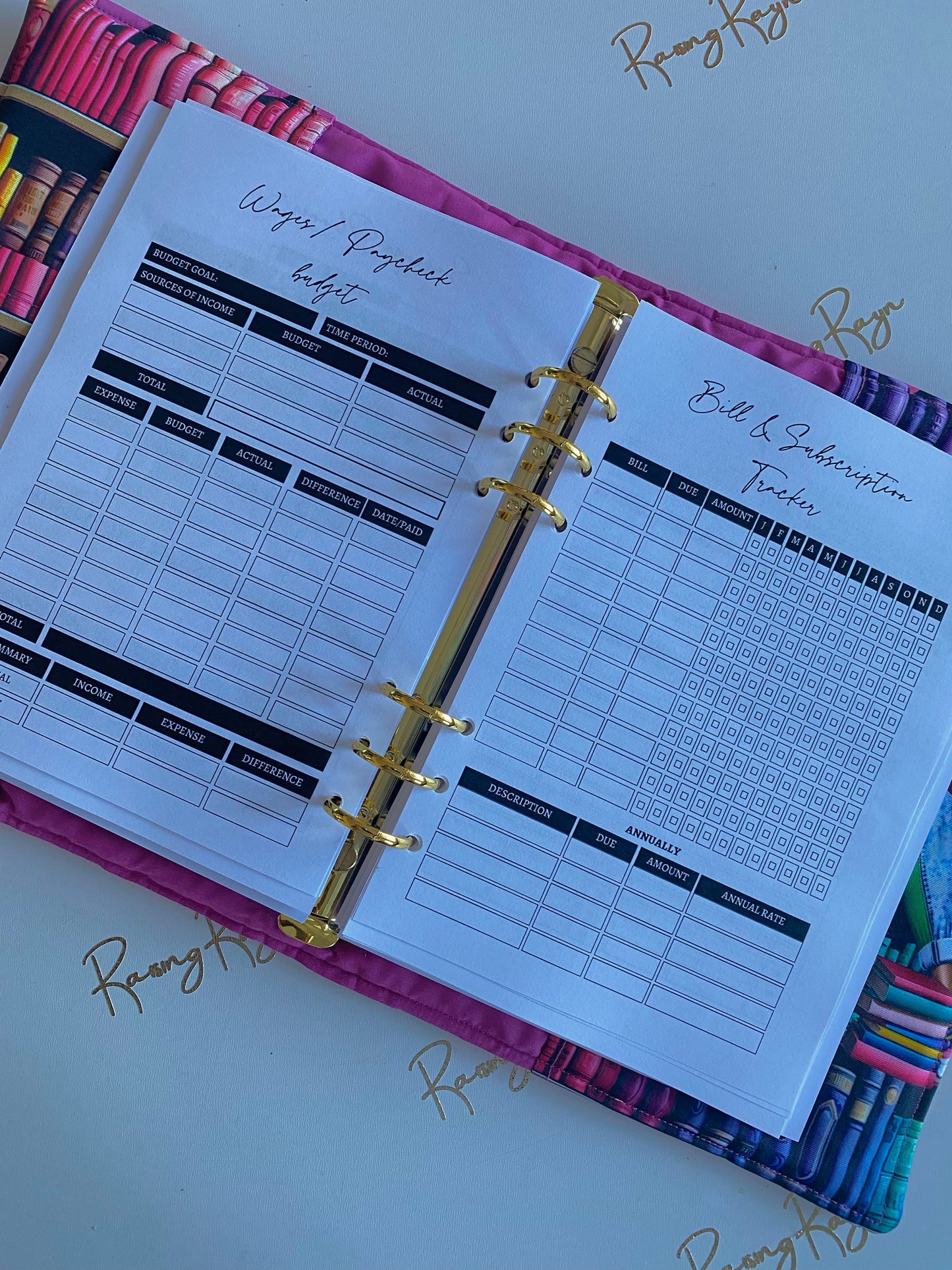 Pink Quilted Manifest & Manage A5 Desk Agenda