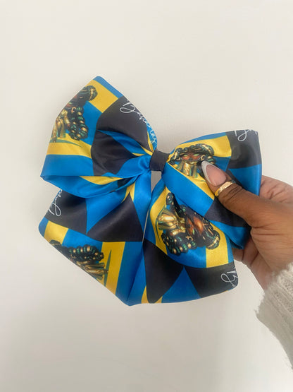 African & Caribbean Satin Bow Hair Clips