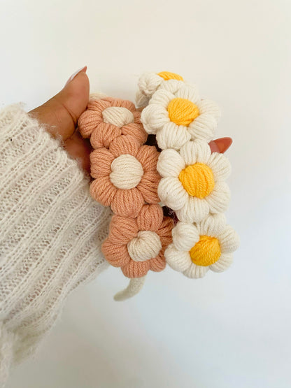 Crochet sunflower headband