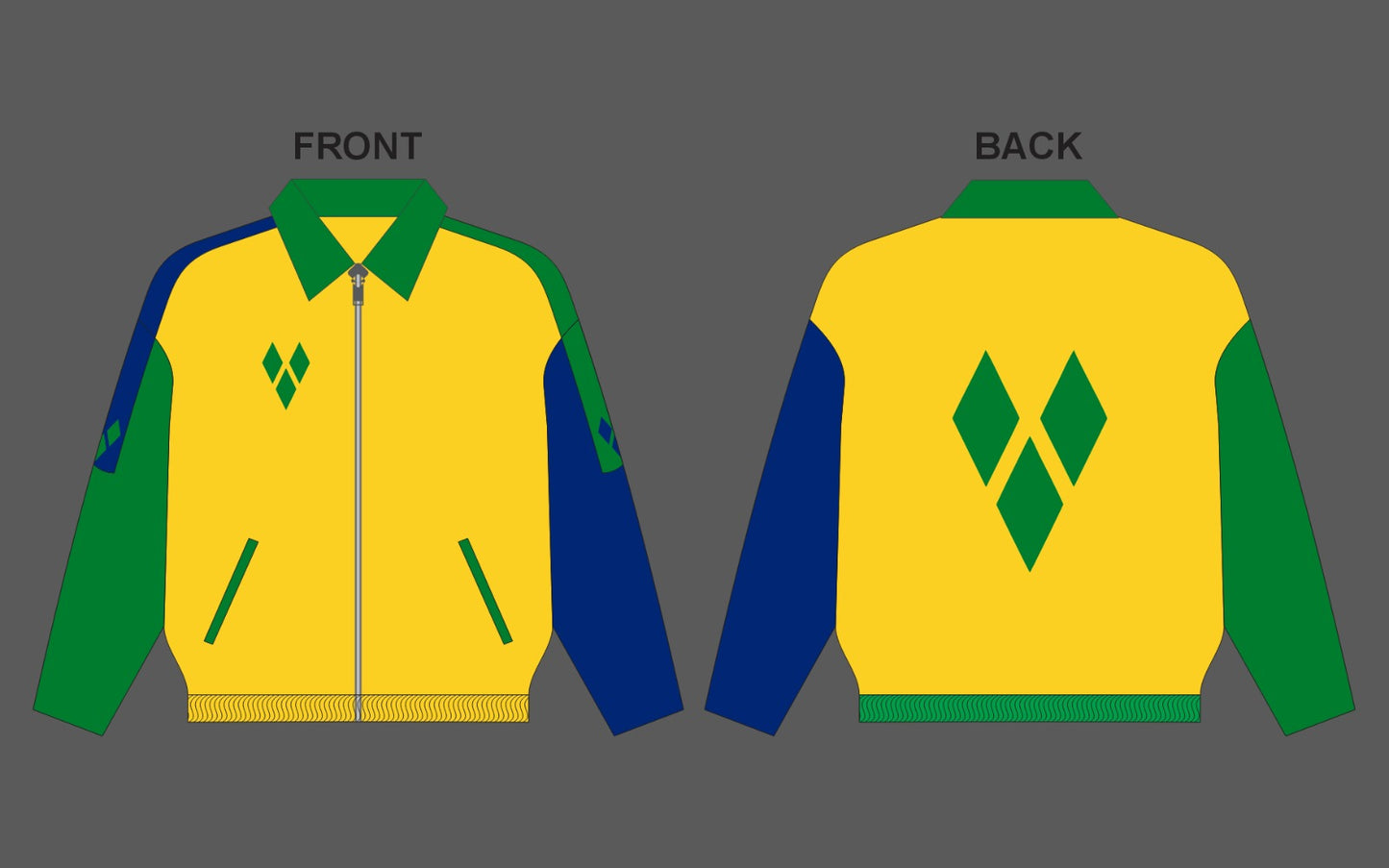 Caribbean Adult Carnival Jacket PRE ~ ORDER