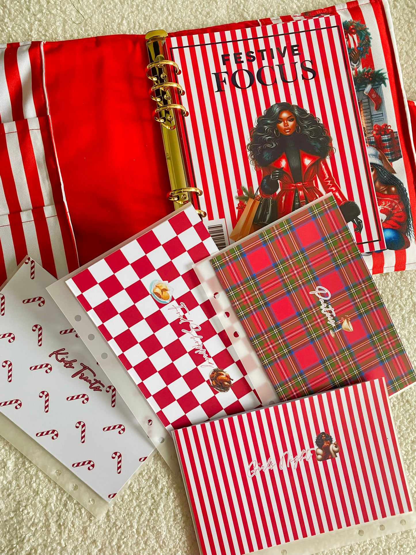 Christmas 6-ring Binder Inserts/ Dashboards and Envelopes