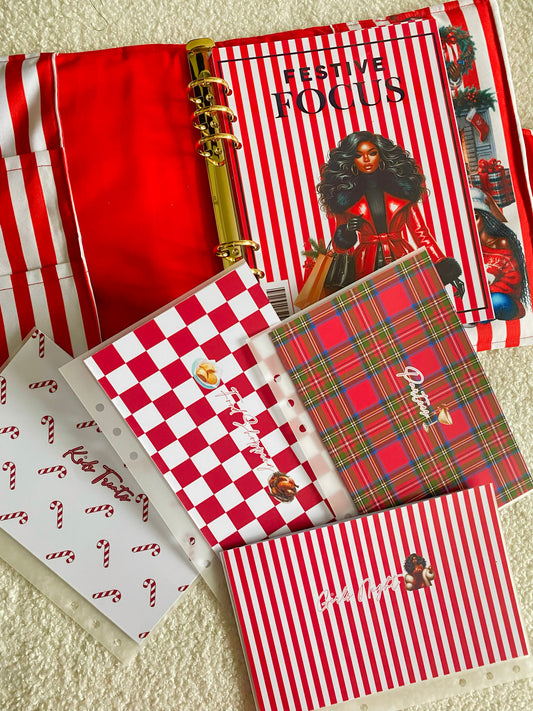 Christmas 6-ring Binder Inserts/ Dashboards and Envelopes