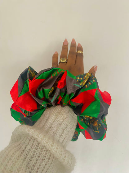 African & Caribbean Satin  XL Scrunchies