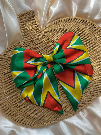 African & Caribbean PLAIN Satin Bow Hair Clips
